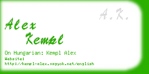 alex kempl business card